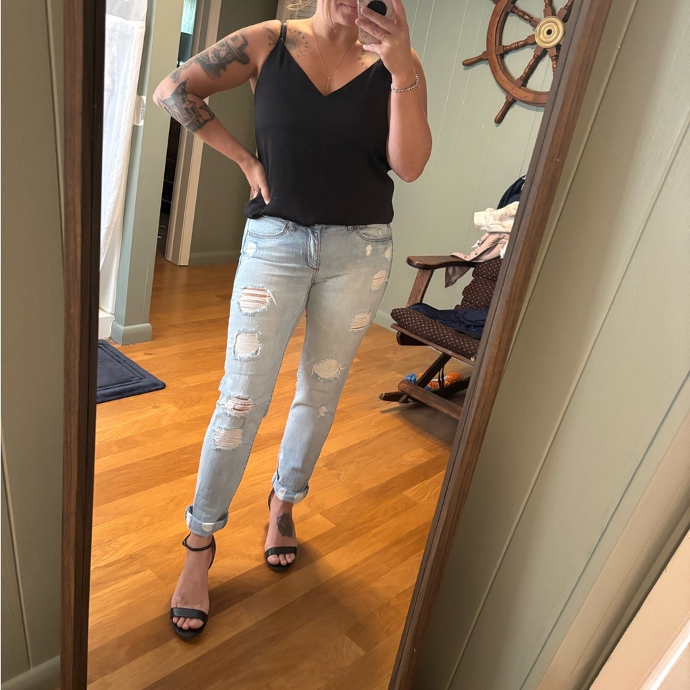 Vintage Reunion Jeans | Light blue, distressed